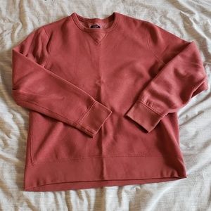 J Crew Red Fleece Pullover